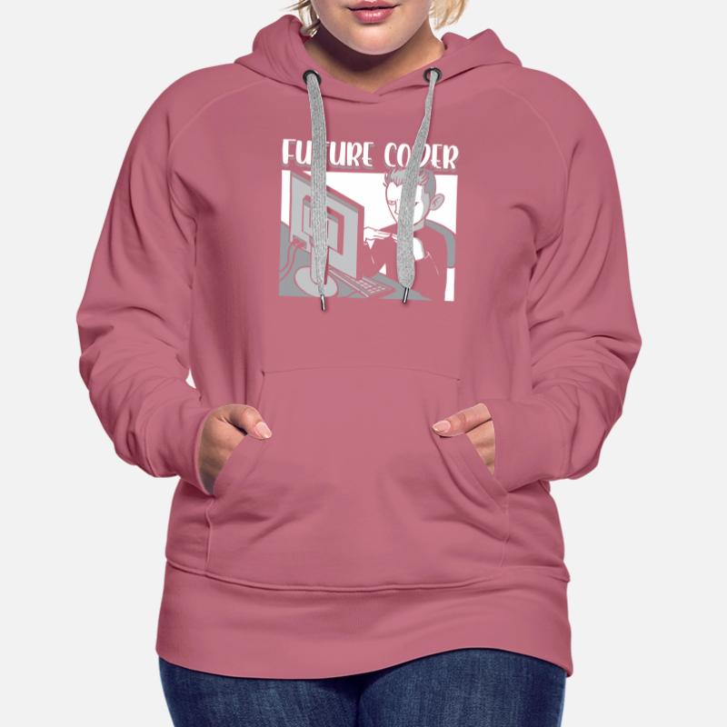Futur Codeur Étudiant en informatique Programmeur Codage Sweat à capuche Premium bio Femme