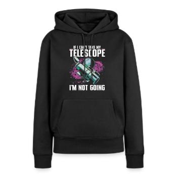 Stargazer Gift Kosmologie Stargazing - Frauen Premium Bio Hoodie - Schwarz - Vorne - Julia (174cm)