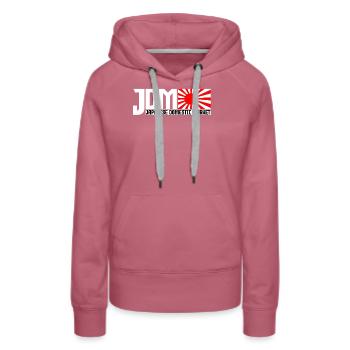 JDM Motorsport Auto Tuning Automobile - Sweat à capuche Premium bio Femme - mauve - Devant - Isabella (175cm)