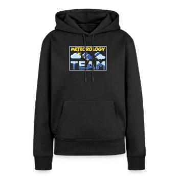 Team Meteorologie Meteorologe Wettervorhersage - Frauen Premium Bio Hoodie - Schwarz - Vorne - Julia (174cm)