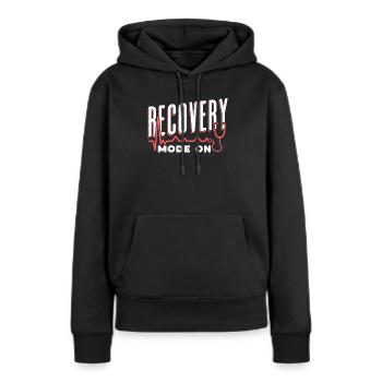 Erholung Modus Ein Patient Erholen Überlebender - Frauen Premium Bio Hoodie - Schwarz - Vorne - Julia (174cm)