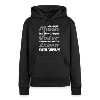Skipper - Frauen Premium Bio Hoodie - Schwarz - Vorne - Julia (174cm)
