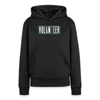 Freiwilliger Ehrenamtlicher Ehrenamt Freiwillig - Frauen Premium Bio Hoodie - Schwarz - Vorne - Julia (174cm)