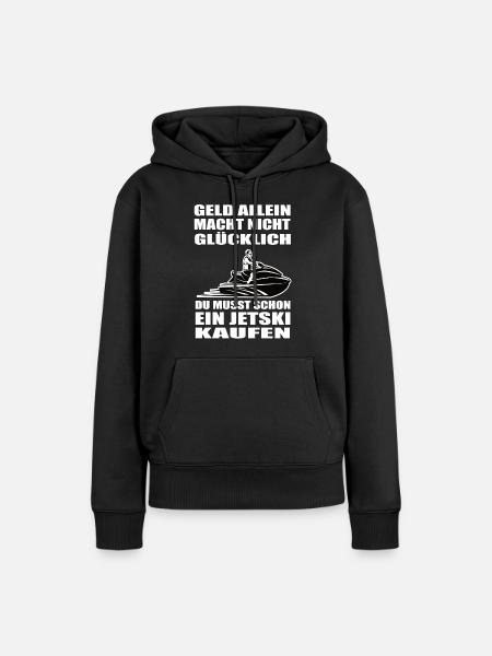 Jetski - Frauen Premium Bio Hoodie - Schwarz