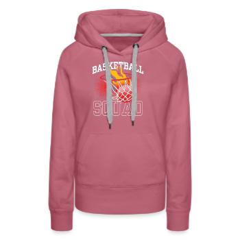 Entraîneur des joueurs de basket-ball de l’équipe de basket-ball - Sweat à capuche Premium bio Femme - mauve - Devant - Isabella (175cm)