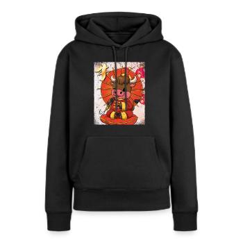 Jahr Des Ochsens Mondneujahrsfest Chinesisches - Frauen Premium Bio Hoodie - Schwarz - Vorne - Julia (174cm)