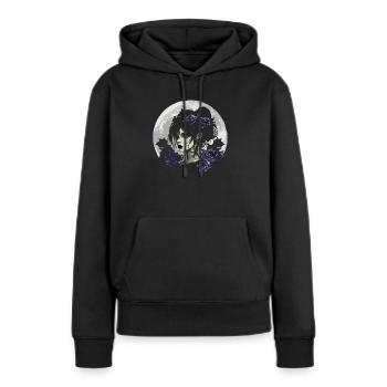 Fille gothique aux roses noires - Gothique - Sweat à capuche Premium bio Femme - noir - Devant - Julia (174cm)