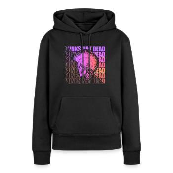 Punk Rock Pogo Anarchie Punks Punk Rocker Punk - Sweat à capuche Premium bio Femme - noir - Devant - Julia (174cm)