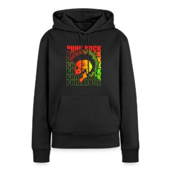 Punk Rock Pogo Anarchie Punks Punk Rocker Punk - Sweat à capuche Premium bio Femme - noir - Devant - Julia (174cm)