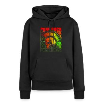 Punk Rock Pogo Anarchie Punks Punk Rocker Punk - Sweat à capuche Premium bio Femme - noir - Devant - Julia (174cm)