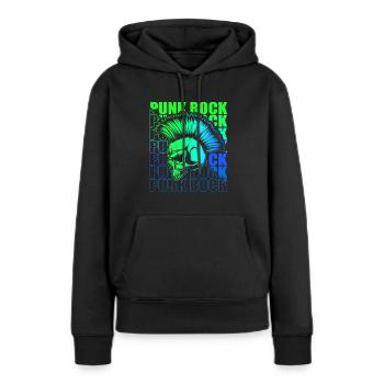 Punk Rock Pogo Anarchie Punks Punk Rocker Punk - Sweat à capuche Premium bio Femme - noir - Devant - Julia (174cm)