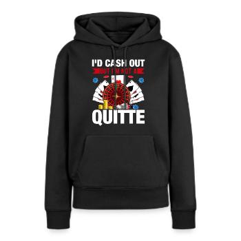 Kartenspiel Kartenspieler Pokern - Frauen Premium Bio Hoodie - Schwarz - Vorne - Julia (174cm)