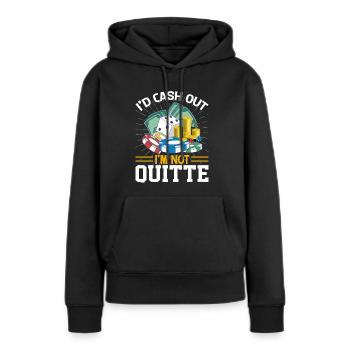 Jeu de cartes Joueur de cartes Poker - Sweat à capuche Premium bio Femme - noir - Devant - Julia (174cm)