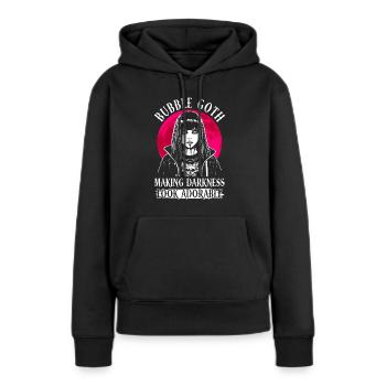 Les ténèbres Bubble Goth ont l’air adorables - Goth - Sweat à capuche Premium bio Femme - noir - Devant - Julia (174cm)