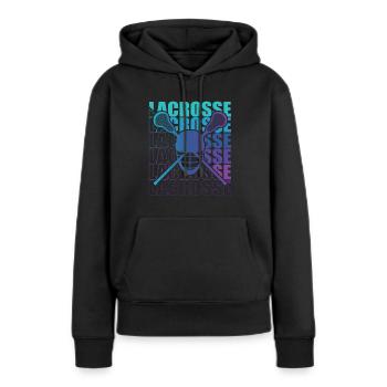 Lacrosse LAX Club Team Spieler Trainer Fans Coach - Frauen Premium Bio Hoodie - Schwarz - Vorne - Julia (174cm)
