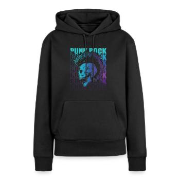 Punk Rock Pogo Anarchie Punks Punk Rocker Punk - Sweat à capuche Premium bio Femme - noir - Devant - Julia (174cm)