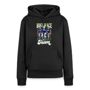Radrennen Team Wettrennen Radrennfahrer Fahrrad - Frauen Premium Bio Hoodie - Schwarz - Vorne - Julia (174cm)
