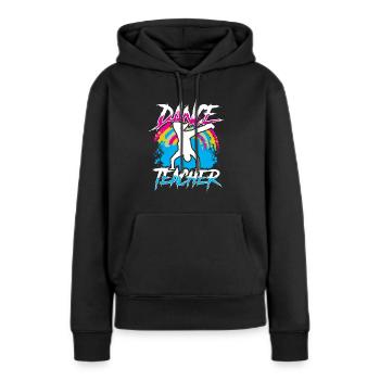Professeur de danse Professeur de danse École de danse Cours de danse - Sweat à capuche Premium bio Femme - noir - Devant - Julia (174cm)