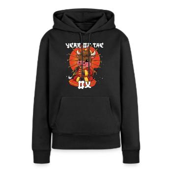 Jahr Des Ochsen Mondneujahrsfest Chinesisches - Frauen Premium Bio Hoodie - Schwarz - Vorne - Julia (174cm)