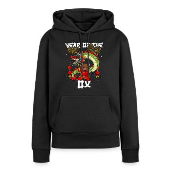 Jahr Des Ochsen Mondneujahrsfest Chinesisches - Frauen Premium Bio Hoodie - Schwarz - Vorne - Julia (174cm)