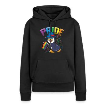 Pinguin-Liebhaber Homosexuell LGBTQ Regenbogen LGBT Pride Monat - Frauen Premium Bio Hoodie - Schwarz - Vorne - Julia (174cm)