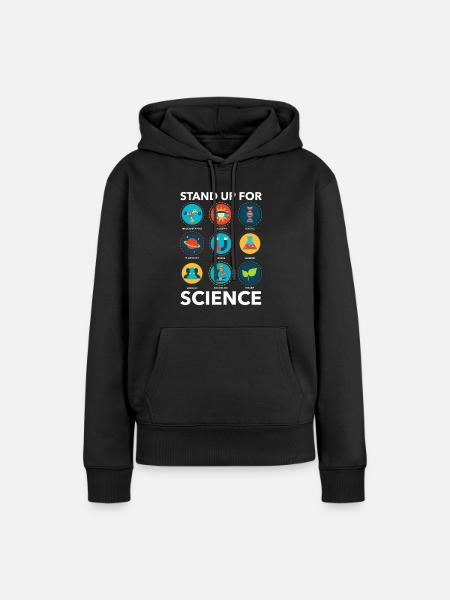 Stand Up For Science Biology Physics School - Frauen Premium Bio Hoodie - Schwarz