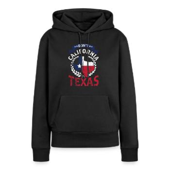 California Texas Pride Texan Dictons texans Texan - Sweat à capuche Premium bio Femme - noir - Devant - Julia (174cm)