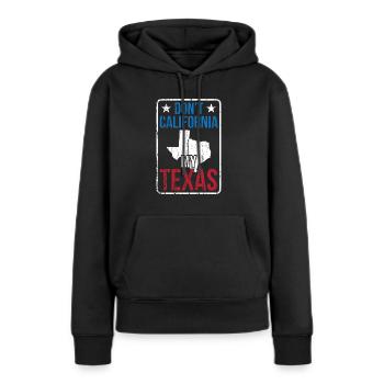 Californie Texas Texan Texan Pride Dictons - Sweat à capuche Premium bio Femme - noir - Devant - Julia (174cm)