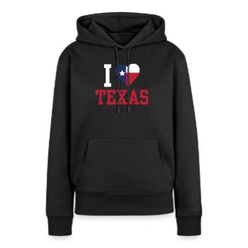 J’adore Texas Texan Pride Dictons texans - Sweat à capuche Premium bio Femme - noir - Devant - Julia (174cm)