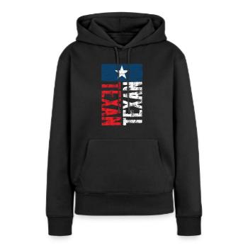 Dictons texans Texas Texan Pride - Sweat à capuche Premium bio Femme - noir - Devant - Julia (174cm)