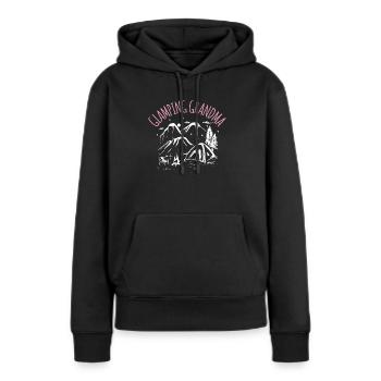 Glamping Grand-mère Chemise Cadeau Grand-mère Grand-mère Grand-mère - Sweat à capuche Premium bio Femme - noir - Devant - Julia (174cm)