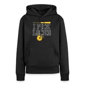 Ich Knacke Schlösser Lock Picking Knacker Schloss - Frauen Premium Bio Hoodie - Schwarz - Vorne - Julia (174cm)