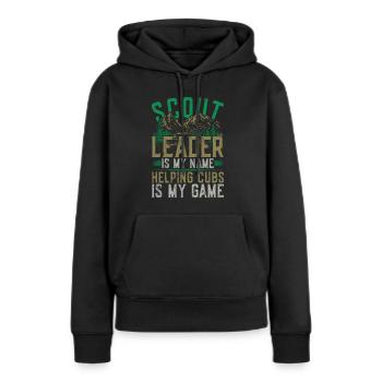 Scout Guide Scout - Sweat à capuche Premium bio Femme - noir - Devant - Julia (174cm)