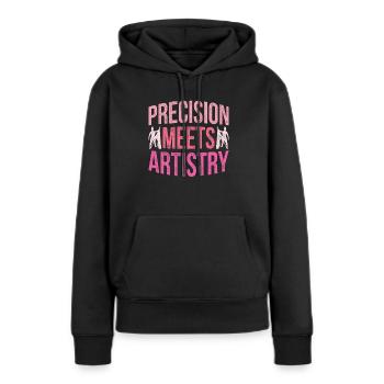 Color Guard Color Guardian - Sweat à capuche Premium bio Femme - noir - Devant - Julia (174cm)