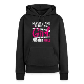 Color Guard Color Guardian - Sweat à capuche Premium bio Femme - noir - Devant - Julia (174cm)
