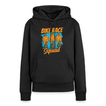 Radrennen Team Fahrrad Radrennfahrer Wettrennen - Frauen Premium Bio Hoodie - Schwarz - Vorne - Julia (174cm)
