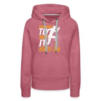 Jambe prothétique N’oubliez pas de la prendre genou-sy - Sweat à capuche Premium bio Femme - mauve - Devant - Isabella (175cm)
