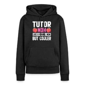 Tuteur Cadeau Tuteur - Sweat à capuche Premium bio Femme - noir - Devant - Julia (174cm)
