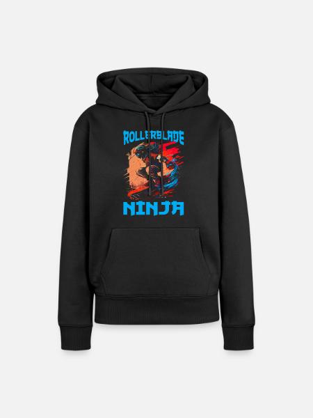 Rollerblade Ninja 6 - Frauen Premium Bio Hoodie - Schwarz