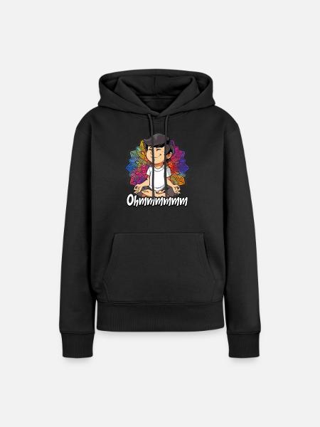 Yoga Ohmmm Namaste - Frauen Premium Bio Hoodie - Schwarz