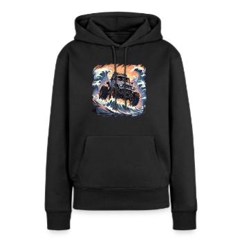 Monster truck - Sweat à capuche Premium bio Femme - noir - Devant - Julia (174cm)