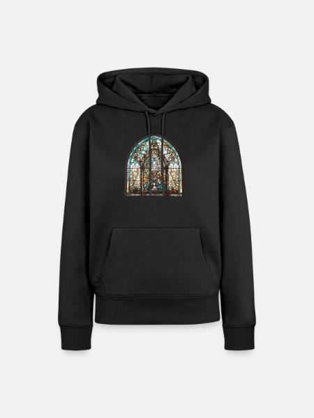 Glasmalerei - Glasmalerei Künstler - Frauen Premium Bio Hoodie - Schwarz