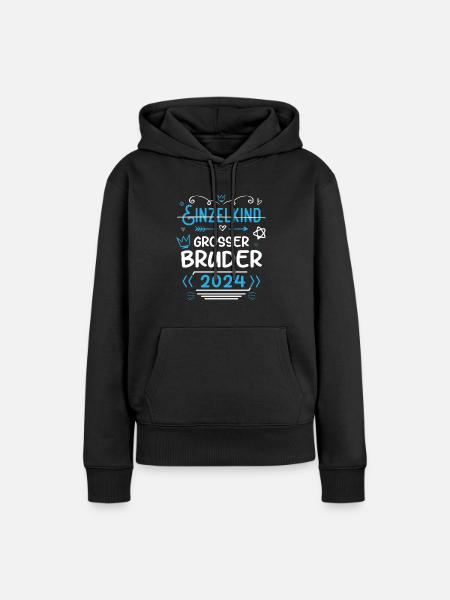 Großer Bruder 2024 - Frauen Premium Bio Hoodie - Schwarz
