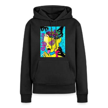 Dépendance extraterrestre - 2021 - Sweat à capuche Premium bio Femme - noir - Devant - Julia (174cm)