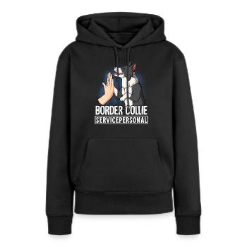 Border Collie - Women’s Premium Organic Hoodie - black - Front - Julia (174cm)