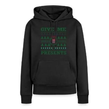 Frohes Fest an Weihnachten - Frauen Premium Bio Hoodie - Schwarz - Vorne - Julia (174cm)
