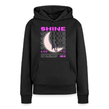 SCHEINEN - Frauen Premium Bio Hoodie - Schwarz - Vorne - Julia (174cm)