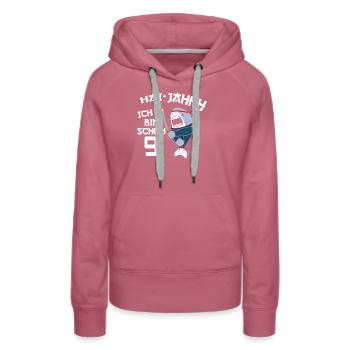 9. Geburtstag Ninja 9 Jahre Ninja Hai Kostüm - Frauen Premium Bio Hoodie - Malve - Vorne - Isabella (175cm)