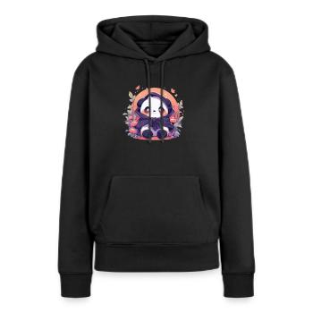 Panda Pandas Panda Ours Bébés Pandas Animaux - Sweat à capuche Premium bio Femme - noir - Devant - Julia (174cm)