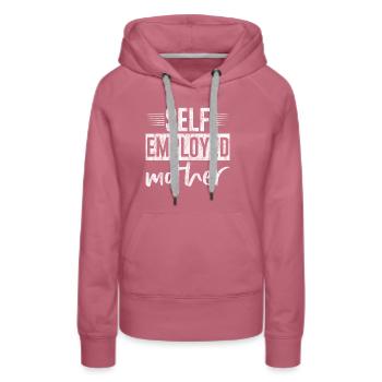 Mère indépendante 3 - Sweat à capuche Premium bio Femme - mauve - Devant - Isabella (175cm)